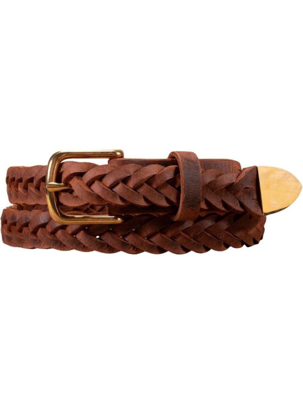 Stylish Handmade Braided Leather Belt - Durable Water Buffalo Design